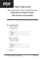 Data Structure Exam Sample - 2020