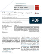 Teachers' Coping Styles and Factors Inhibiting Teachers' Preferred