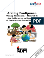 AP6 - q1 - Mod5 - Ang Deklarasyon NG Kasarinlan at Pagtatatag NG Unang Republika - v2