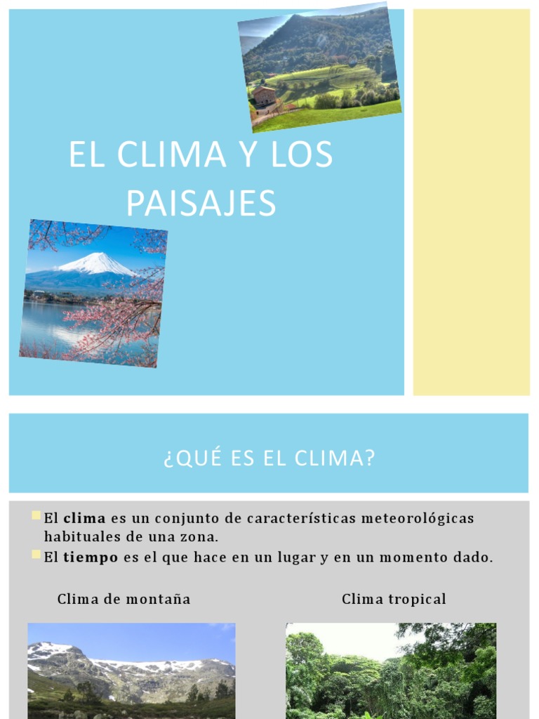 Climas y paisajes en la Tierra | PDF