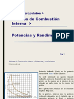 Motores de Combustion Interna Potencias y Rendimientos