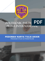 Pedoman Karya Tulis Akhir D3 Perhotelan