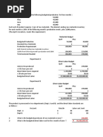 Add: Desired Ending Raw Materials Inventory (130% From Following Month's Production and 2000