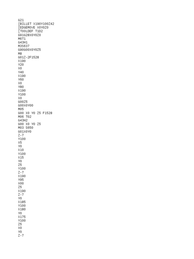 Codigo DP Macho CNC Pairo | PDF