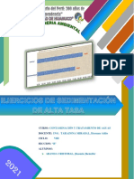 Ejercicios de Sedimentacion de Alta Tasa