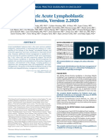 Pediatric Acute Lymphoblastic Leukemia, Version 2.2020: NCCN Clinical Practice Guidelines in Oncology