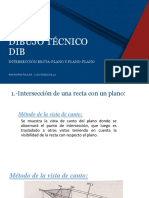 DIBUJO TÉCNICO INTERSECCIÓN RECTA-PLANO Y PLANO-PLANO