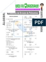 Problemas de División de Polinomios para Quinto de Secundaria