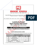 Test-3-ME - FM & Hydraulic Machines PDF