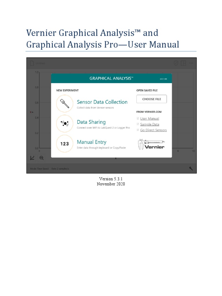 Vernier graphical analysis and graphical analysis pro user manual