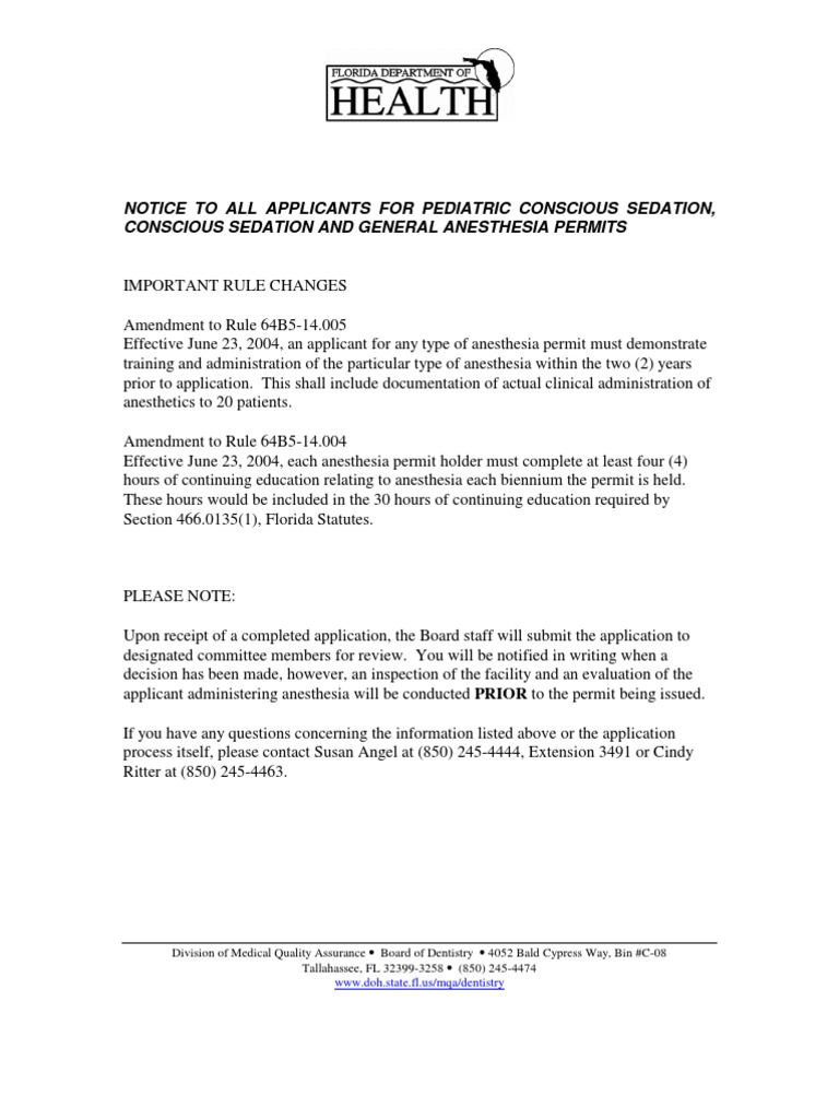 Conscious Sedation Permit Cardiopulmonary Resuscitation Anesthesia