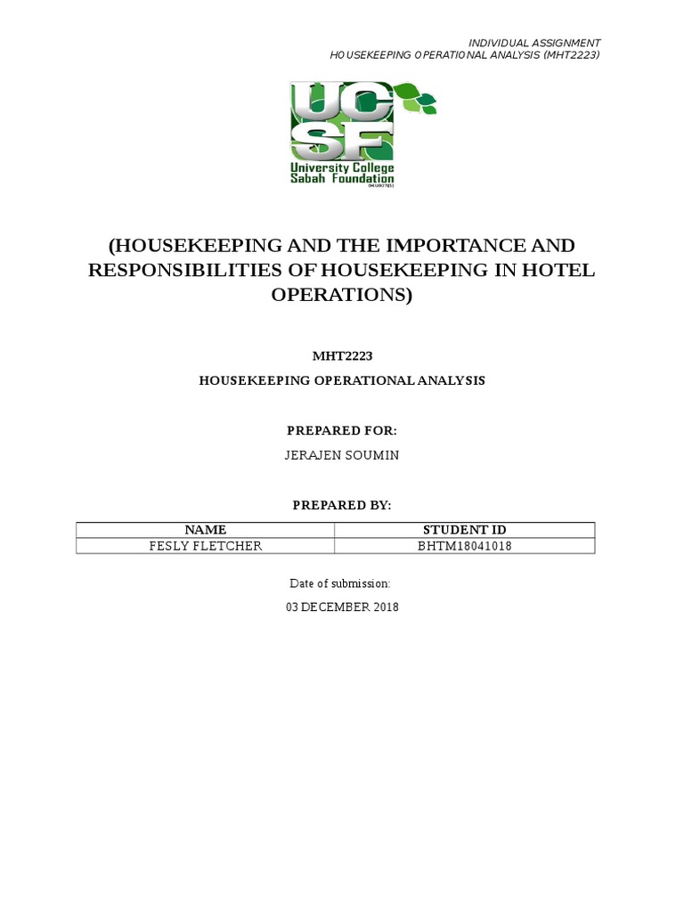 Importance of Housekeeping in Hotels | PDF | Housekeeping | Hotel