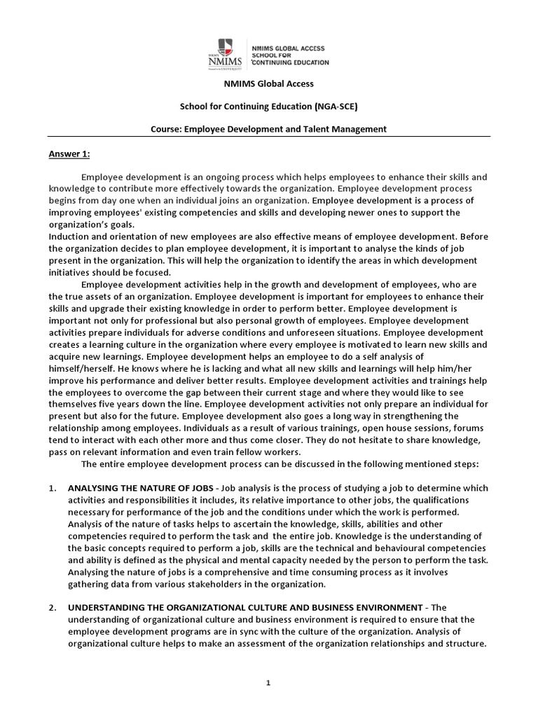 Employee Development Process Overview | PDF | Recruitment | Collective ...