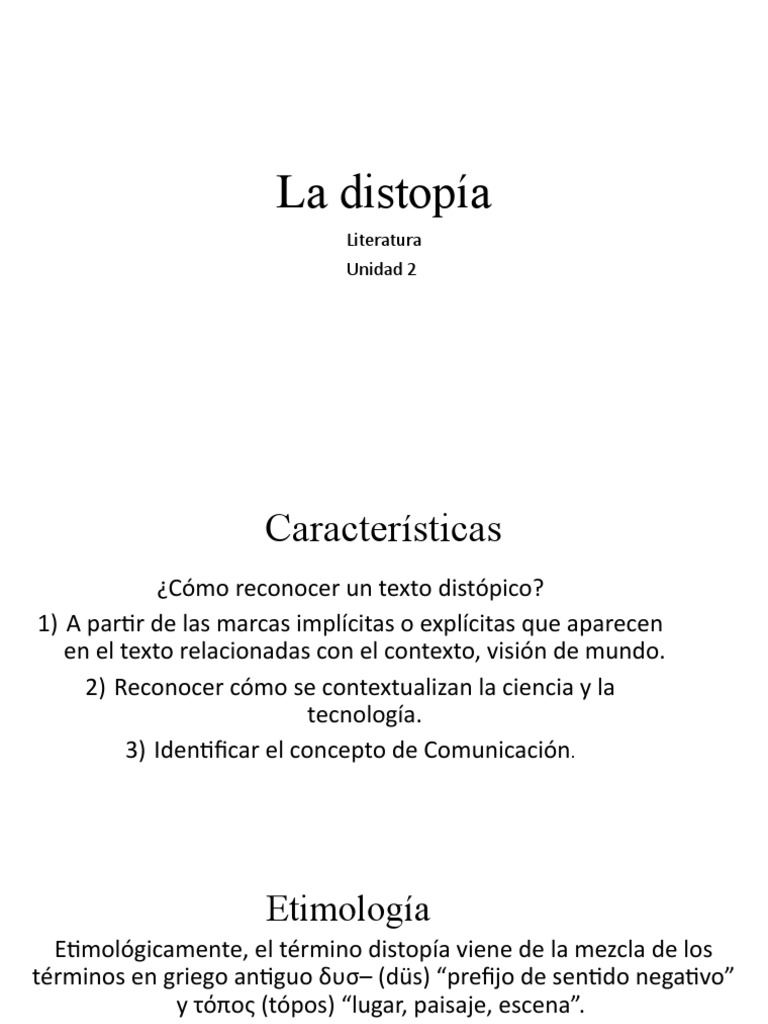 Definición y características de distopía | PDF | Distopía | utopía