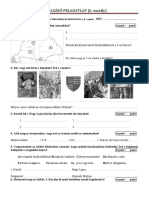 Történelem - 6 - I. A Középkori Magyar Királyság Virágkora És Hanyatlása - B Csoport - 6. Osztály Témazáró Feladatlap