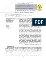 Analisis Bentuk Geometri Terhadap Stabilitas Lereng Pada Tambang Terbuka Dari Aspek Geoteknik