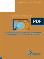 Informe - La Responsabilidad Social de Las Empresas y La Seguridad y La Salud en El Trabajo