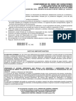Requisitos - Conformidad de Obra Sin Variaciones -Ley 29476- Tupa Agosto 2011