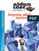 Haldun Taner - Bütün Düz Yazıları 3 - Koyma Akıl Oyma Akıl - Bilgi Yay-1985