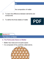 Objectives: The Nature of Matter