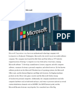 I. Produce About Microsoft: Microsoft Corporation Is An American With Headquarters in