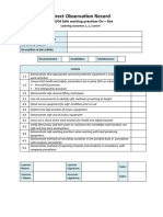 Direct Observation Record: BSE2/04 Safe Working Practices On - Site