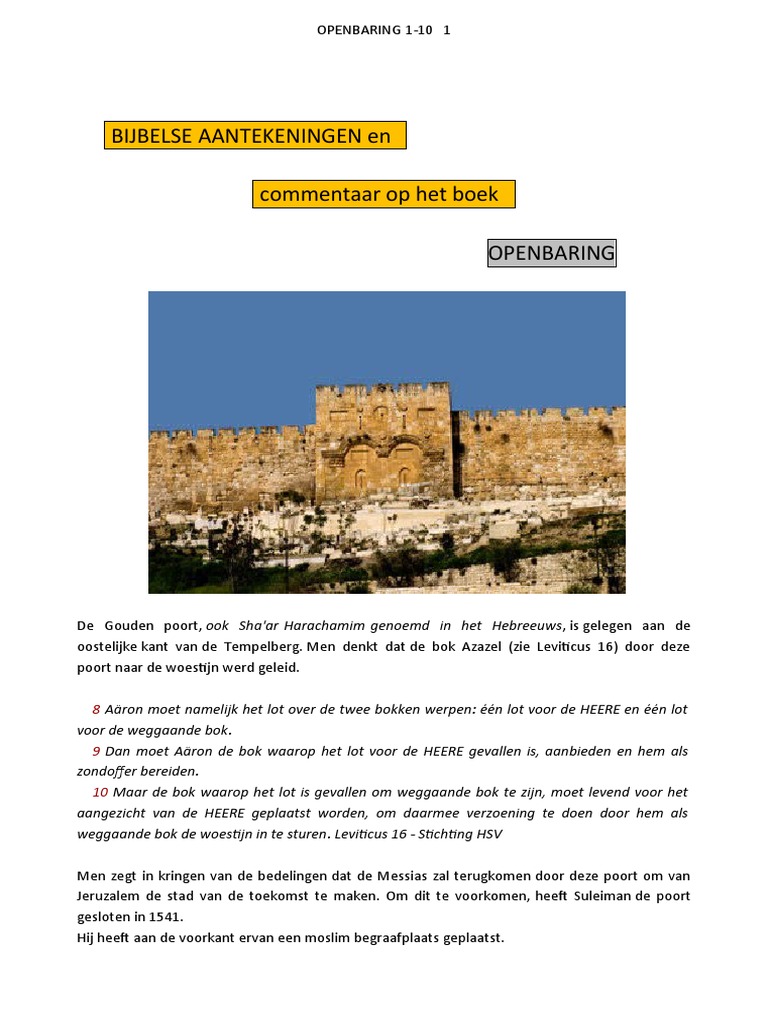 OPENBARING - 1 - Tot 10 - 2021 | PDF