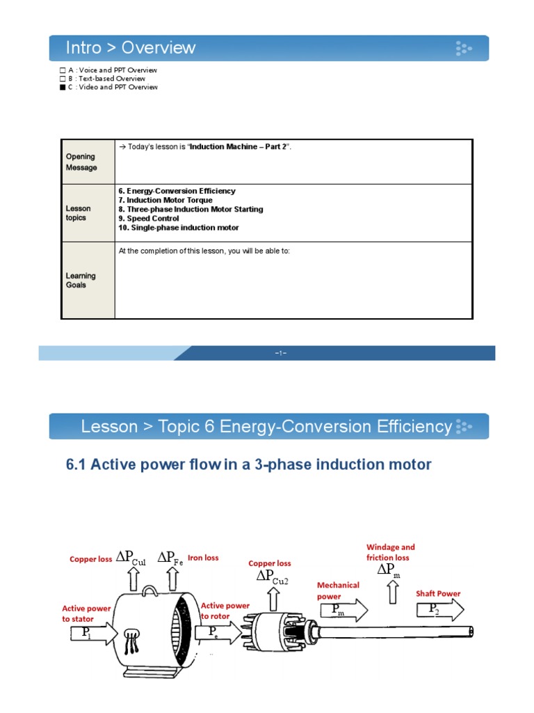 e-Learning Script Writing for Induction Motors | PDF | Electric Motor ...