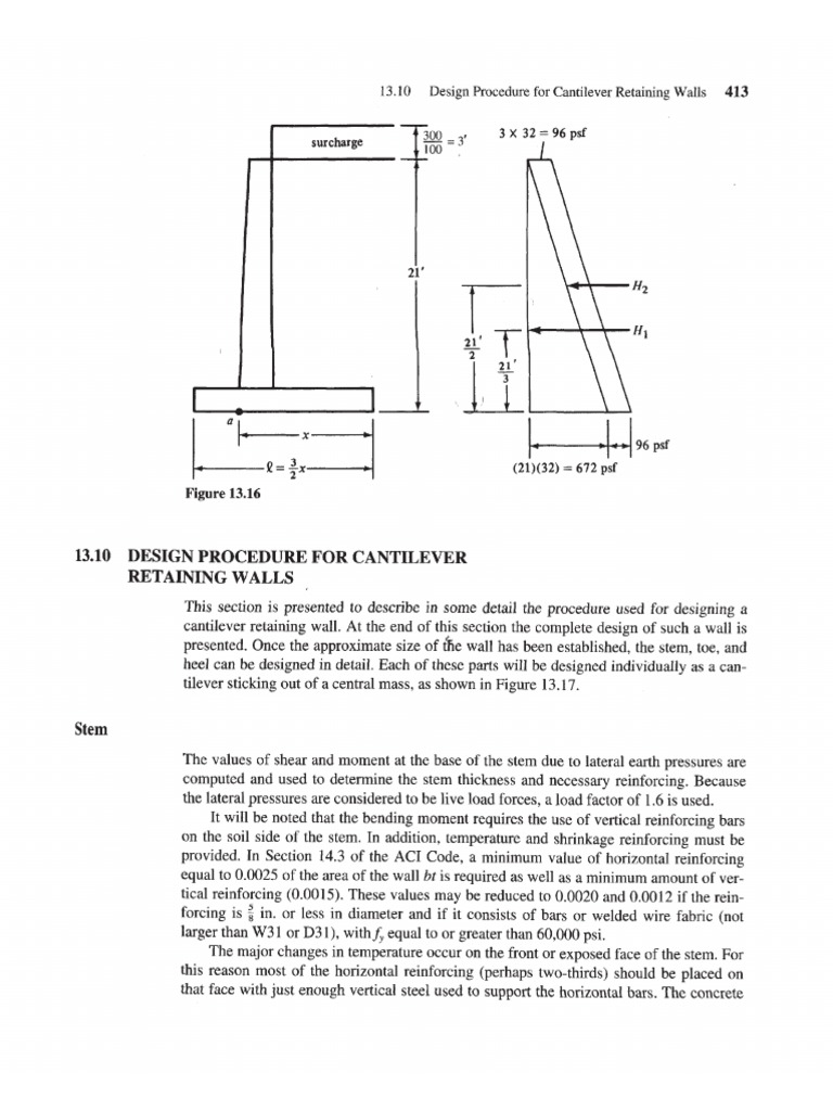 Retaining Wall - Example Design | PDF