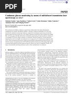 Continuous Glucose Monitoring by Means of Mid-Infrared Transmission Laser Spectroscopy in Vitro