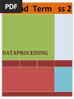 Second Term Ss 2: Dataprocessing