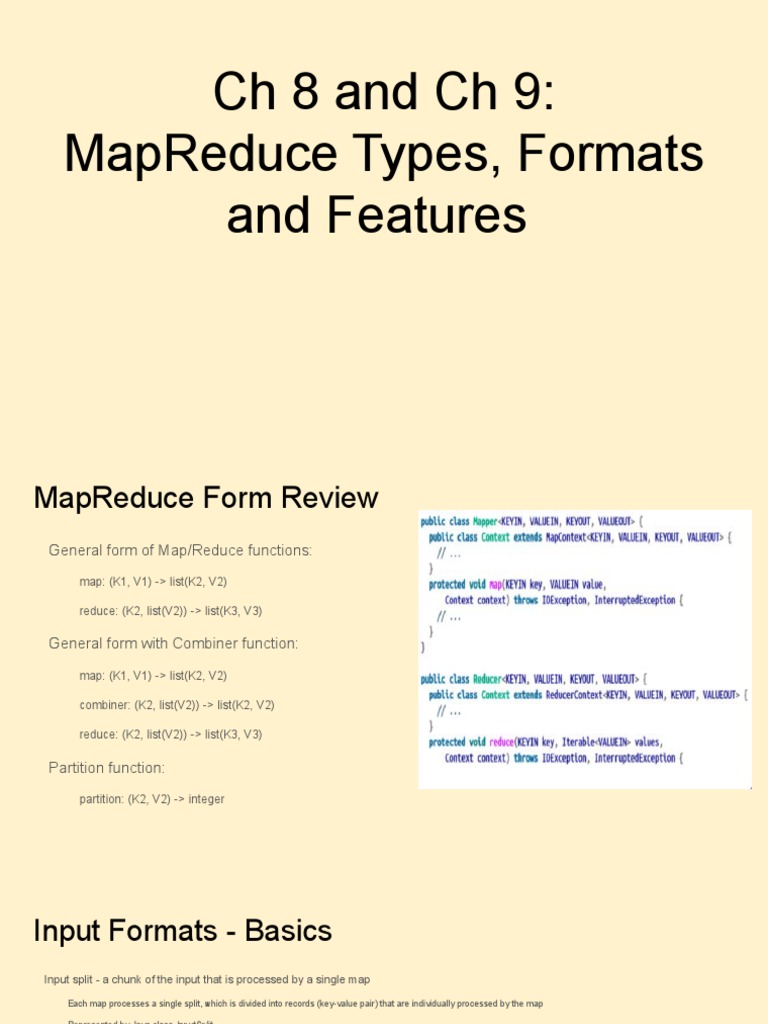 S MapReduce Types Formats Features | PDF | Map Reduce | Apache Hadoop
