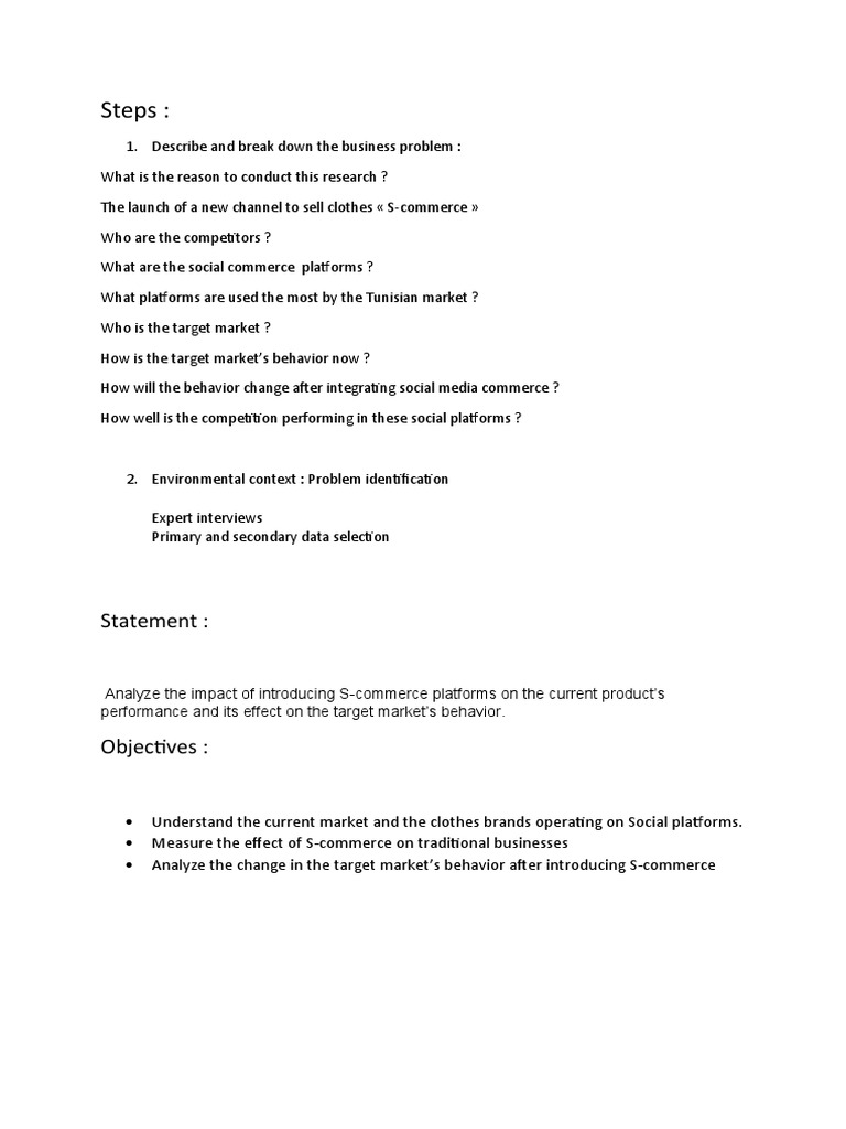 Steps:: Statement | PDF