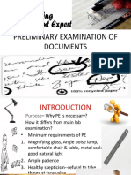 4 Preliminary Examination of Documents