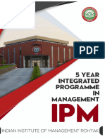 IIM Rohtak's 5-Year Integrated Programme in Management