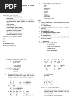 I. Constituents/ Parts of Speech/ Categories