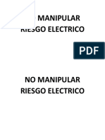 No Manipular Riesgo Electrico