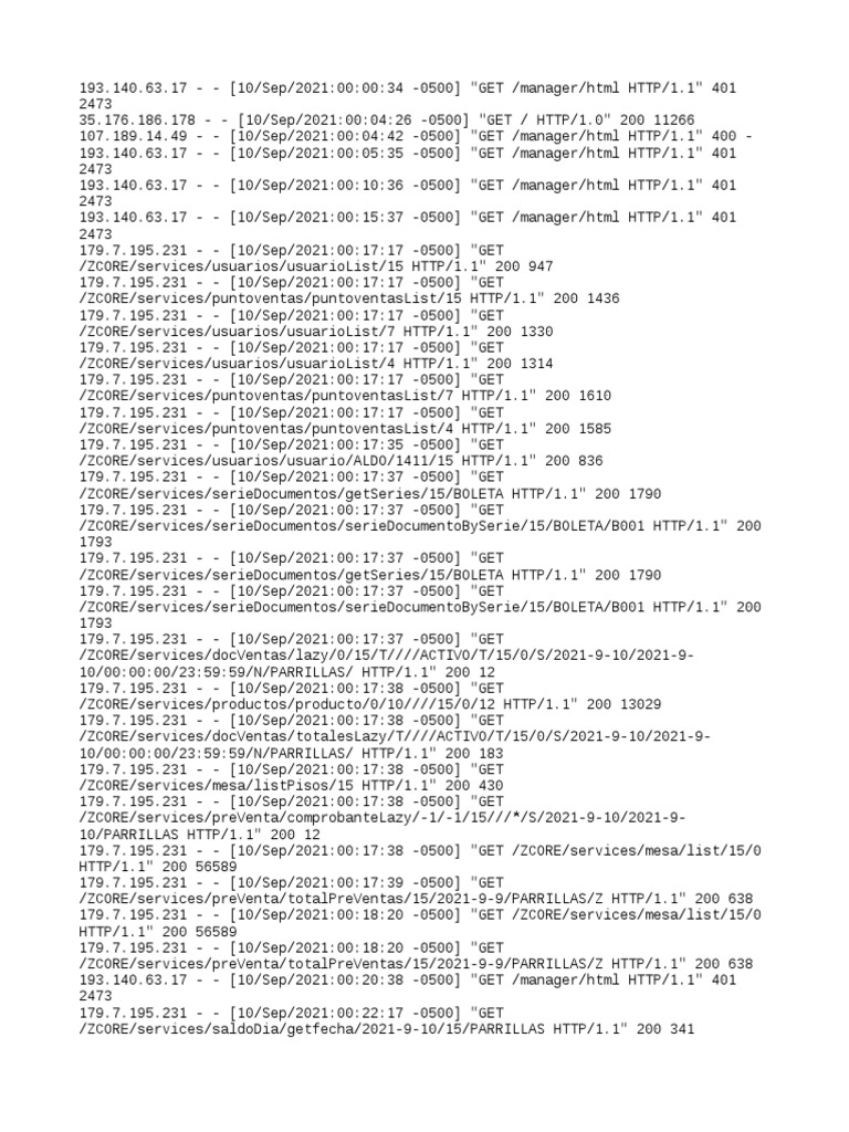 Localhost Access Log.2021-09-10 | PDF | Software Architecture ...