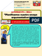 Planificamos nuestro ensayo argumentativo sobre contaminación en festividades