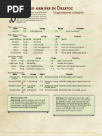 Weapons and Armors - The Homebrewery