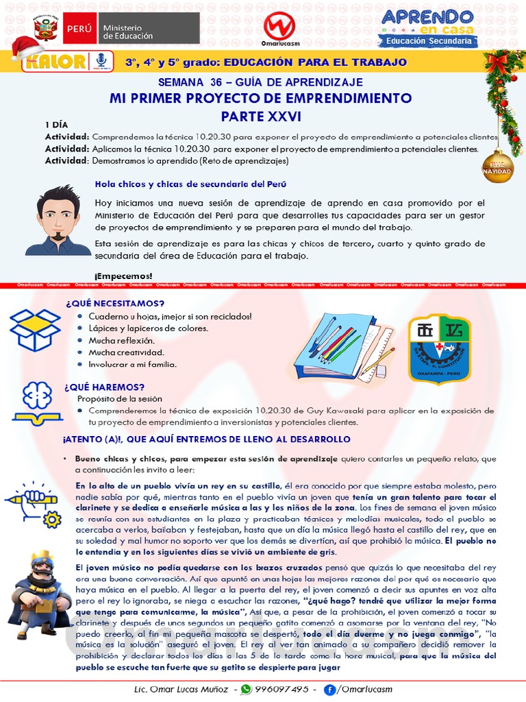Semana 36 - 3°, 4° y 5° EPT - Guías de Aprendizaje - Mi Primer Proyecto ...