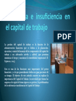 Suficiencia e Insuficiencia en El Capital de Trabajo Dia Positiva