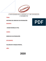 Trabajo Historia Del Derecho de Integracíon - Christian Villanueva