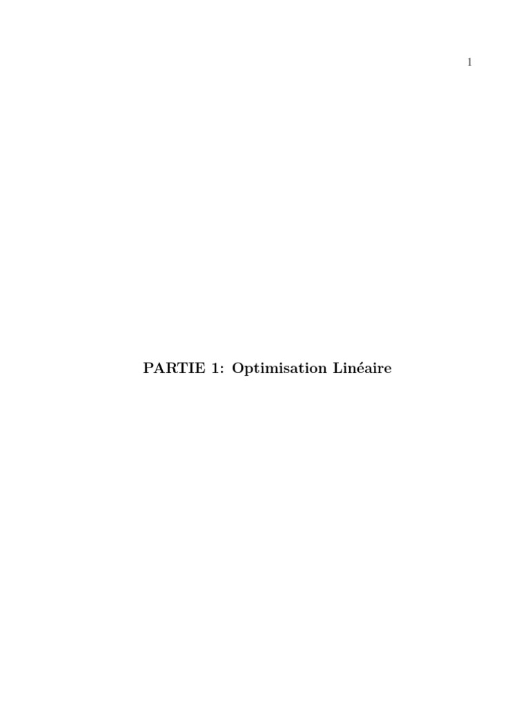 Optimisation Linéaire et Programmation | PDF | Optimisation ...