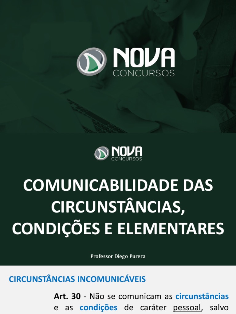 Comunicabilidade Das Circunstâncias Condições E Elementares Pdf