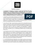 NOTA DA CAMPANHA FORA BOLSONARO, 10_09_2021