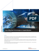 Use of Big Data Technologies in Capital Markets