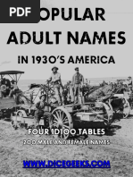 Popular Names from the 1830s-1850s | PDF | Torah People | Ancient Jews
