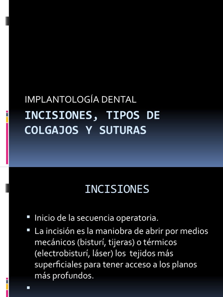 Incisiones y Colgajos en Cirugía Dental | PDF | Herida | Hueso