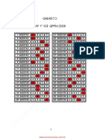 Prova e Gabarito Eap 1 SGT QPPM 2008